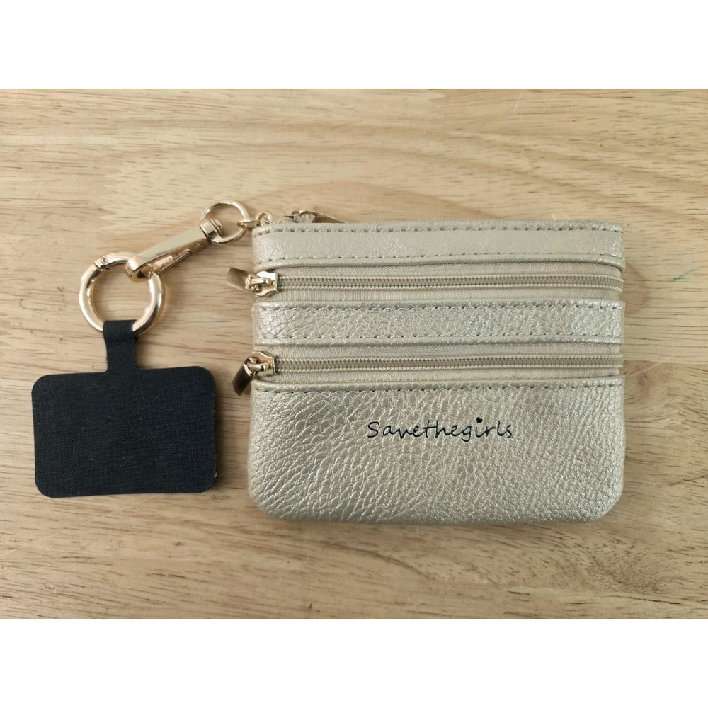 SAVE THE GIRLS CLIP‎ & GO REPLACEMENT POUCH GOLD WRISTLET